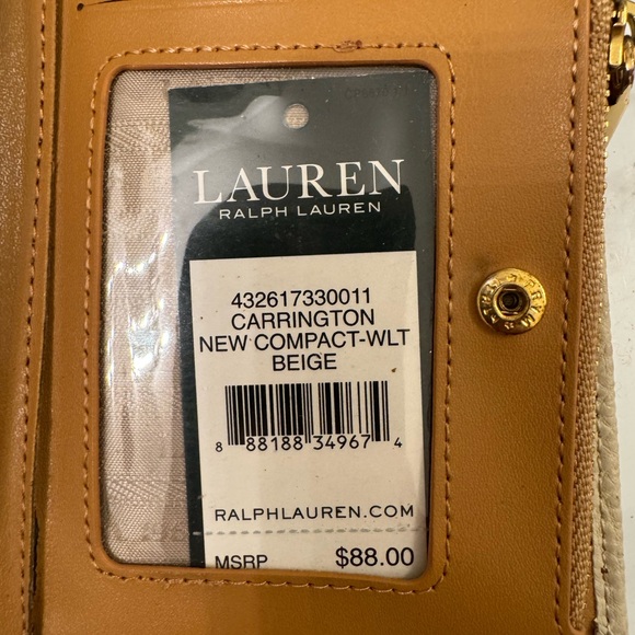 Ralph Lauren Cream and Gold Wallet - Picture 3 of 11